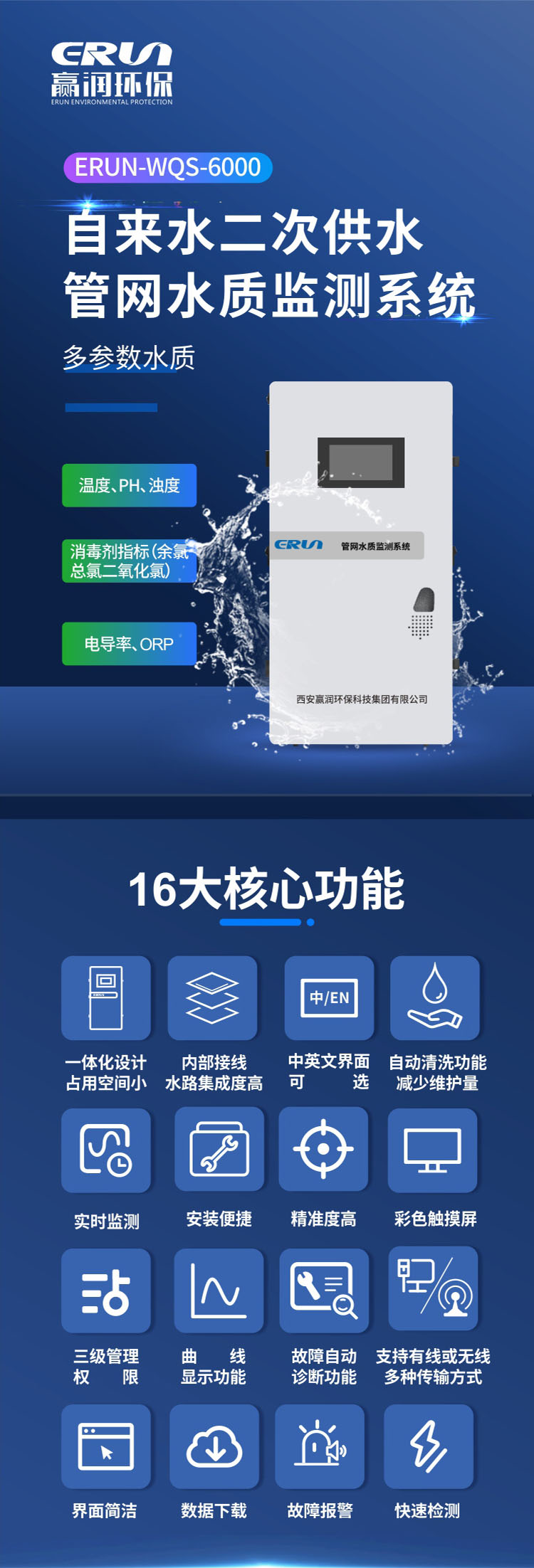 自來水(shui)水質(zhi)監(jian)測(ce)係統