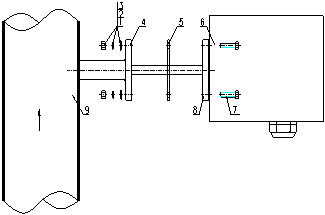 在(zai)線式激光氨逃逸(yi)分析(xi)係統(tong)採(cai)樣探(tan)頭安(an)裝(zhuang)圖(tu)