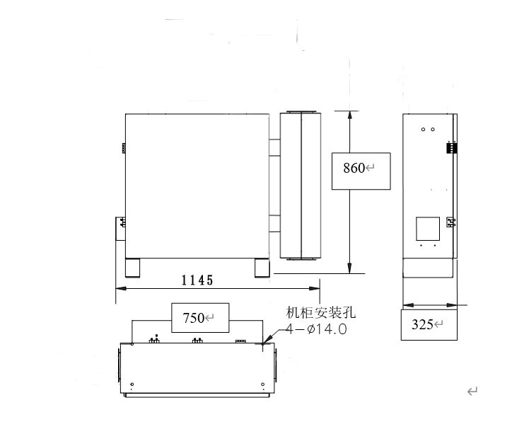 在(zai)線式(shi)激光(guang)氨(an)氣分(fen)析係(xi)統機櫃安(an)裝圖(tu)