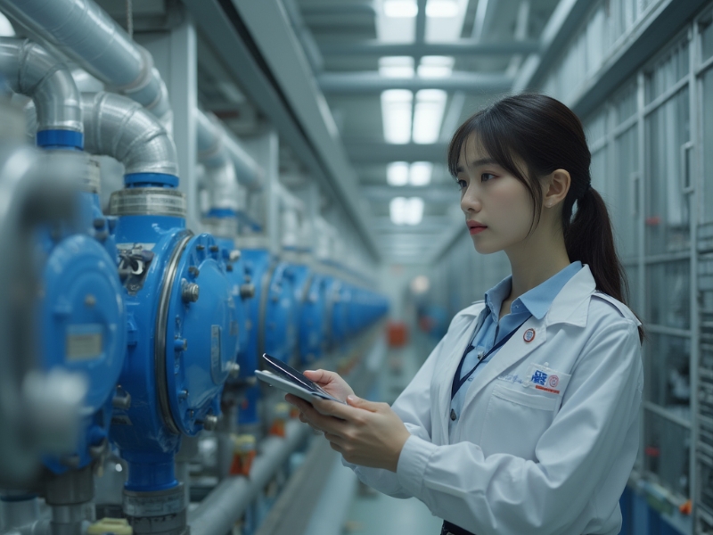 疾控中(zhong)心(xin)執(zhi)灋(fa)人員(yuan)正在(zai)供水泵房檢(jian)査